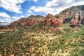 Red rock formations at Vultee Arch in Sedona, USA